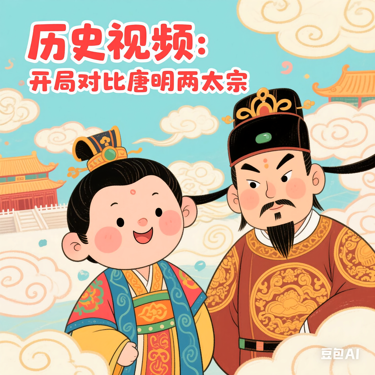 历史视频：开局对比唐明两太宗